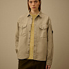Рубашка C.P. Company Cotton/Linen Button (Арт.20CMSH082A110626G -904)