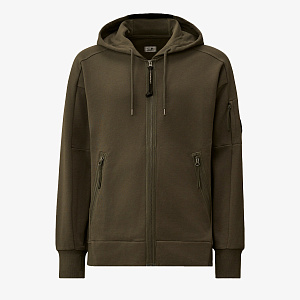 Толстовка Diagonal Raised Fleece Zip Hooded Lens C.P. Company в интернет магазине Минт